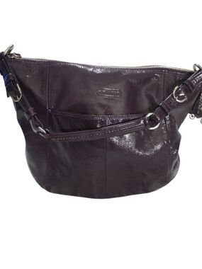 Coach Soho 12687 Plum Purple Patent Leather Hobo Bag Y2K